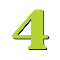 the number 4 graphic icon highlighting real-time user engagement and instant responses from business ai chatbot services.