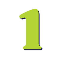 green number 1 graphic outlining the first step of growth with a Pittsburgh PA marketing company.