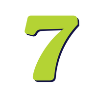 green number 7 graphic illustrating local scaling milestones with a Pittsburgh PA marketing company.